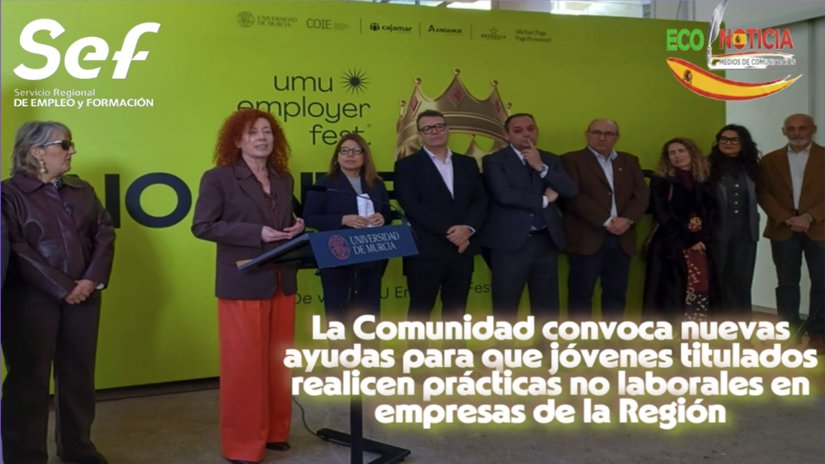 Pilar Valero del SEF presenta las ayudas para prácticas no laborales de jóvenes titulados en la Región de Murcia
