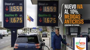 Rebaja del IVA de los carburantes al 10 por ciento en gasolineras de España como medida anticrisis.