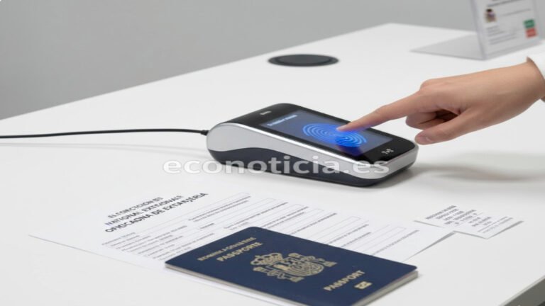 Trámite de toma de huellas para la tarjeta TIE en oficina de extranjería España.