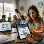 Una mujer utiliza la aplicación Importass en su tableta para gestionar trámites de la Seguridad Social en España, artículo de ECO NOTICIA.