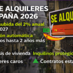 Nueva Ley de Vivienda en España 2026 límite subida alquiler 2% y prórroga automática de contratos por la crisis de vivienda
