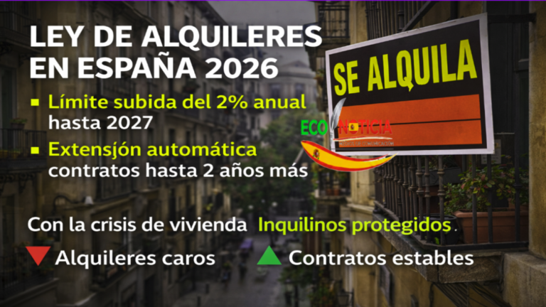 Nueva Ley de Vivienda en España 2026 límite subida alquiler 2% y prórroga automática de contratos por la crisis de vivienda