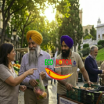 Comunidad del Sijismo en España participando en actividades sociales y comerciales en Barcelona