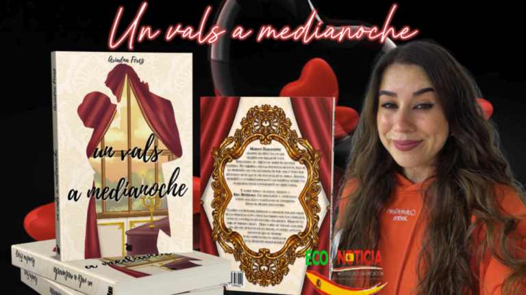 Novela Un vals a medianoche de Ariadna Férez portada del libro y autora en imagen promocional