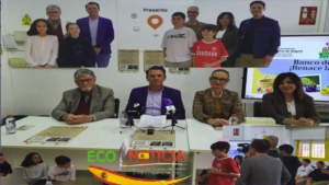 Presentación del Banco de Tierras Molina de Segura con autoridades locales y alumnos del CEIP Nuestra Señora de Fátima.