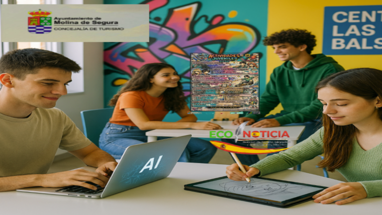 Jóvenes en Molina de Segura participando en cursos de Inteligencia Artificial y dibujo Manga de la Concejalía de Juventud.