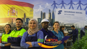 Trabajadores extranjeros en España representando la integración laboral y su contribución a la economía y la Seguridad Social