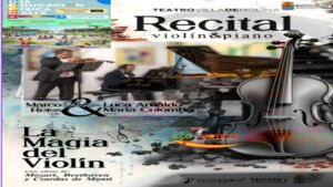 Cartel del recital La magia del violín con Marco Reiss y Luca Arnaldo María Colombo en Molina de Segura.