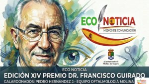 XIV Premio Doctor Francisco Guirado 2026 con logo de ECO NOTICIA y ganadores en Molina de Segura.