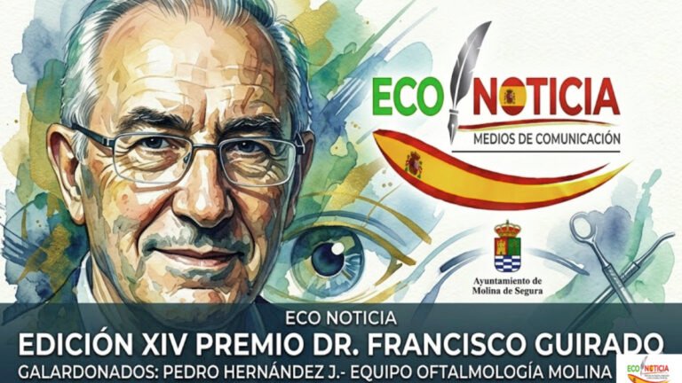 XIV Premio Doctor Francisco Guirado 2026 con logo de ECO NOTICIA y ganadores en Molina de Segura.