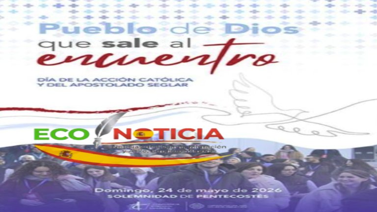 Cartel del Día de la Acción Católica y del Apostolado Seglar con el lema Pueblo de Dios que sale al encuentro.