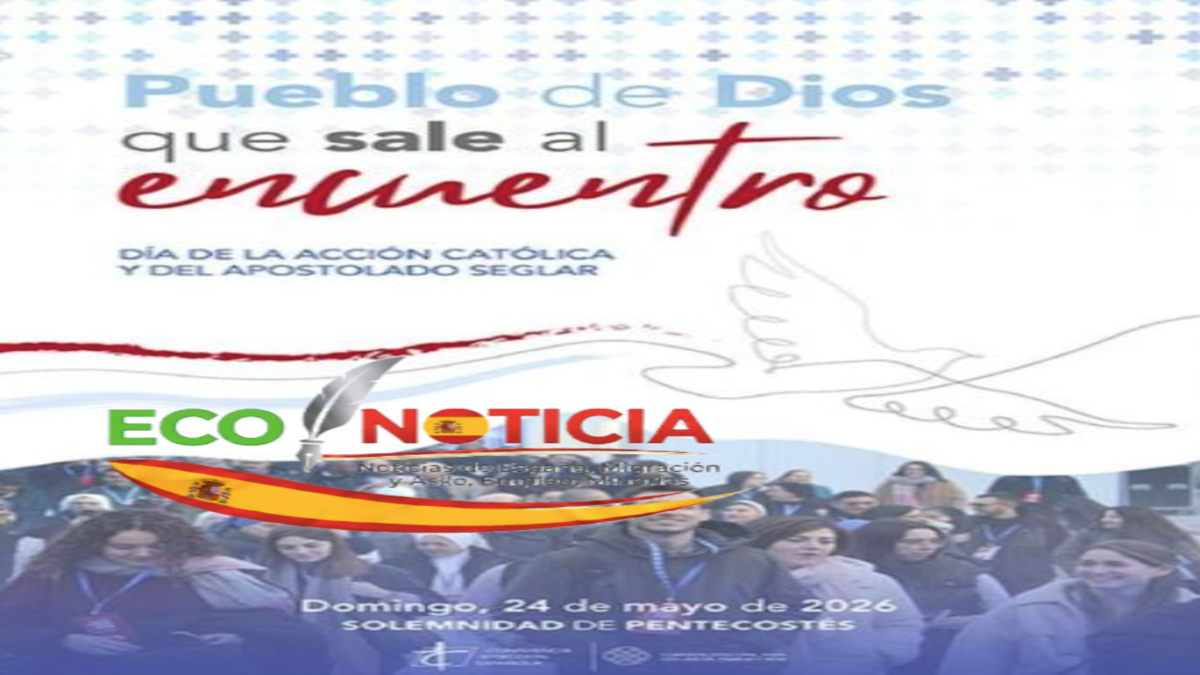 Cartel del Día de la Acción Católica y del Apostolado Seglar con el lema Pueblo de Dios que sale al encuentro.