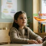 Un niño declarando en una sala amigable en España gracias al nuevo cambio legal en España en beneficio de la infancia.