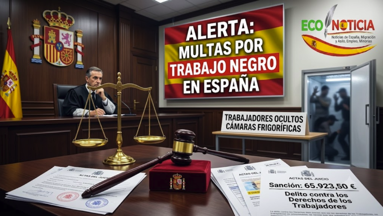 Un tribunal en España juzga un caso de trabajadores sin papeles ocultos en cámaras frigoríficas.