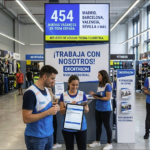 Stand de información sobre las 454 ofertas de empleo en Decathlon para tiendas y centros logísticos en España, exclusivo de Eco Noticia.