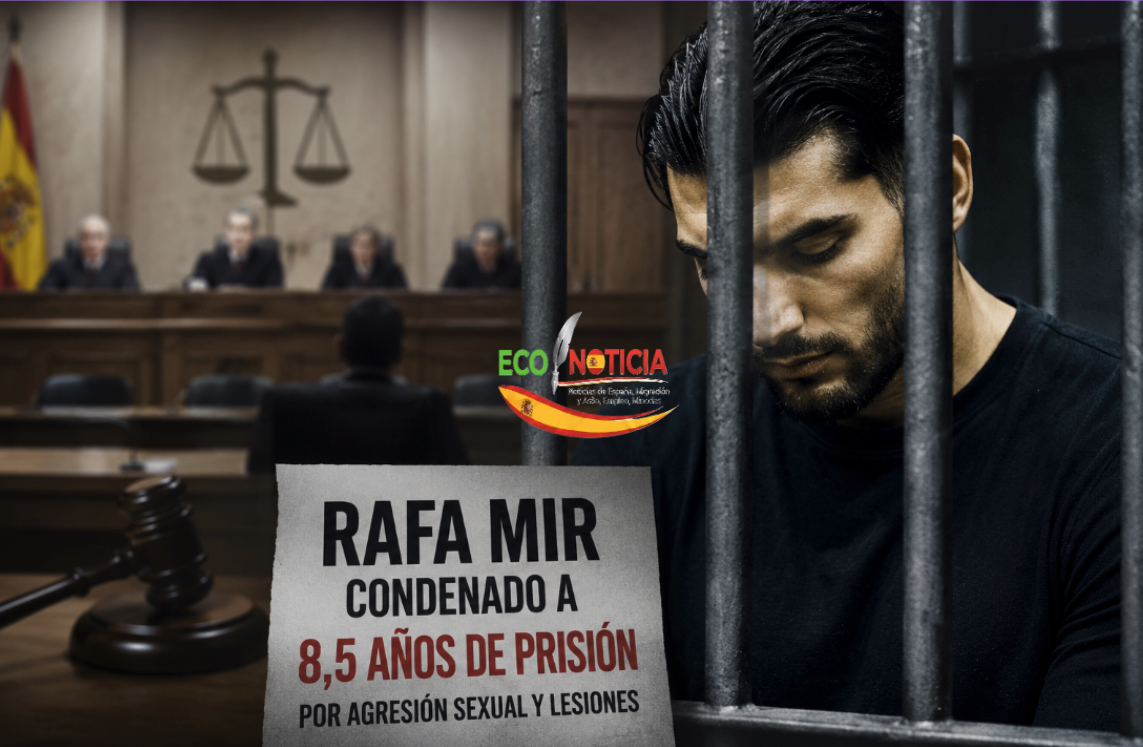 Rafa Mir tras una condena judicial a prisión por agresión sexual y lesiones en un entorno de tribunal