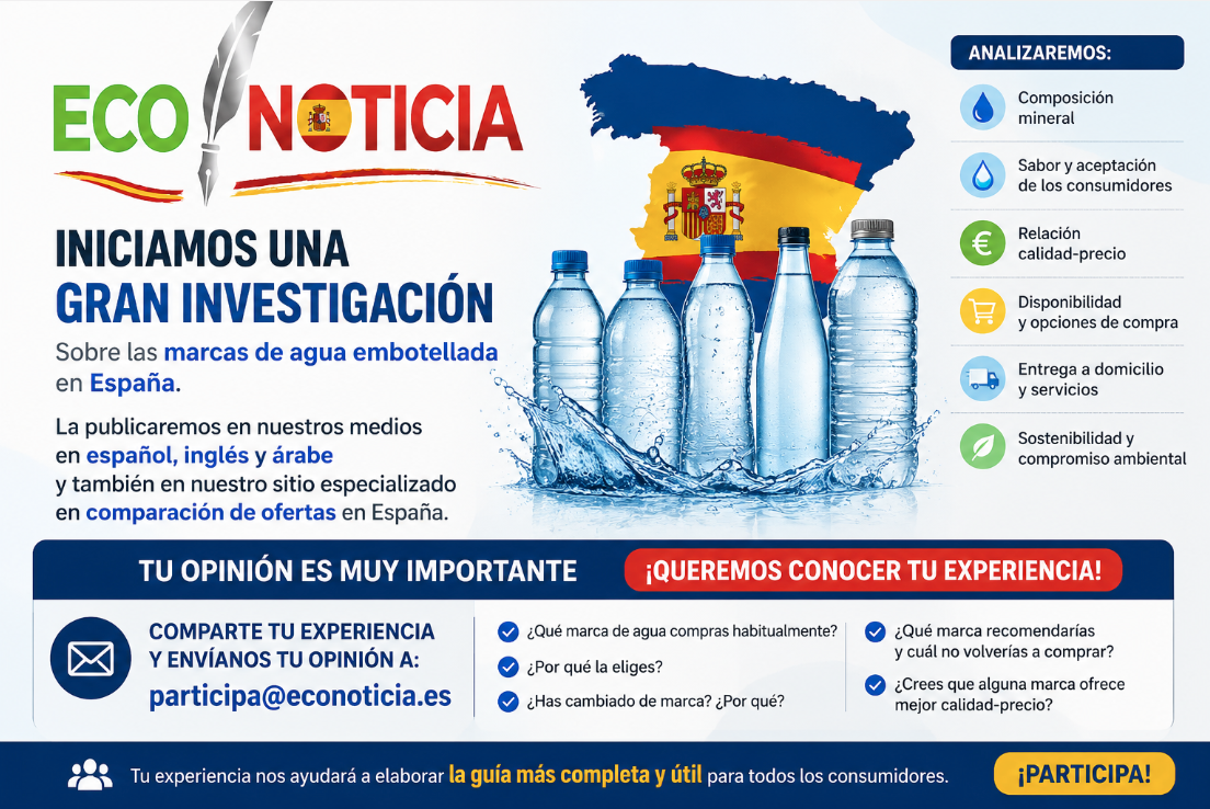 Investigación de ECO NOTICIA sobre las marcas de agua embotellada en España