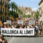 Thousands of protesters march through Palma, Mallorca, calling for limits on mass tourism and action to address rising housing costs.