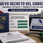 Nuevo decreto del Gobierno con medidas fiscales y energéticas en vigor publicado en el BOE junto a las novedades de la Agencia Tributaria.