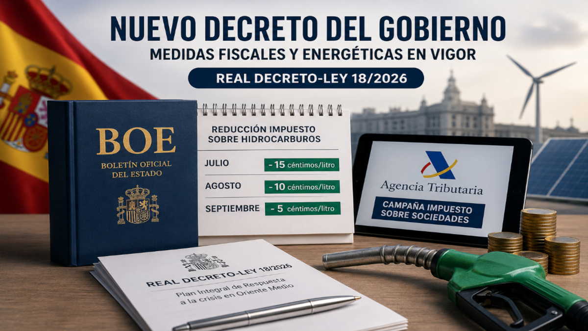 El nuevo decreto del Gobierno ya está en vigor: estas son las medidas fiscales que cambian en España 1 Nuevo decreto del Gobierno con medidas fiscales y energéticas en vigor publicado en el BOE junto a las novedades de la Agencia Tributaria.