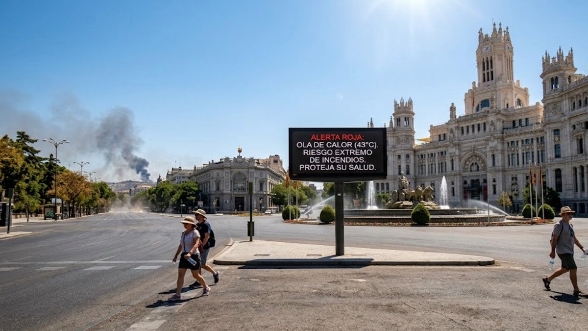 Segunda ola de calor en España: más de mil muertes y hasta 44°C 1 Mapa de avisos de la AEMET por la segunda ola de calor en España con temperaturas de hasta 44 grados.