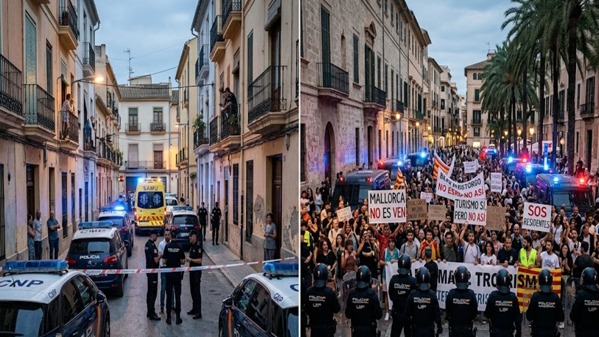 Operativo de la Policía Nacional en Valencia y despliegue policial durante los altercados en Palma de Mallorca.
