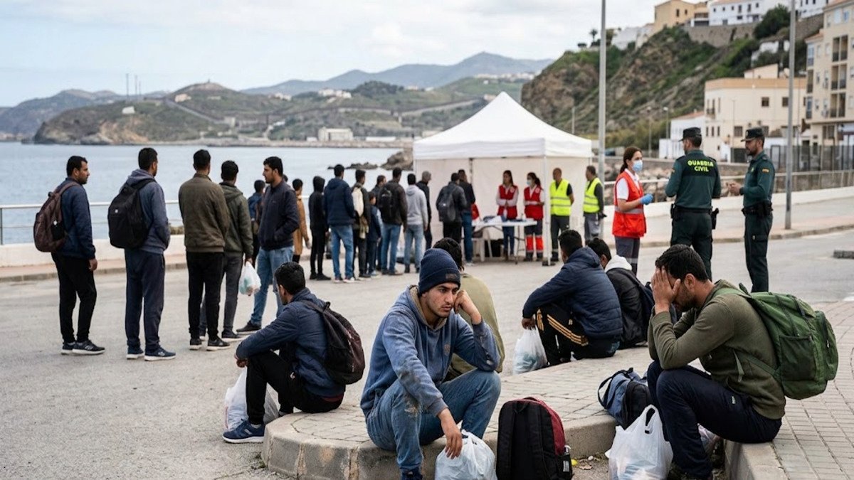crisis migratoria en Ceuta y el impacto de la llegada de 72.000 personas desde Marruecos 1 Migrantes en Ceuta tras la llegada masiva desde Marruecos durante la crisis migratoria