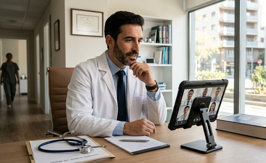 Médico en España explorando oportunidades profesionales