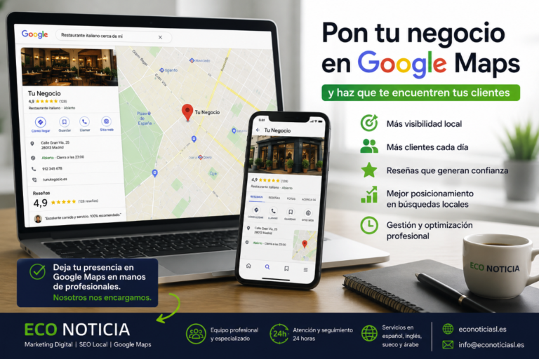ECO NOTICIA ayuda a empresas a mejorar su presencia en Google Maps