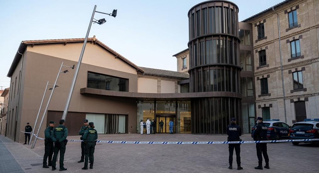 Museo de Villena acordonado tras el robo del Tesoro de Villena