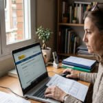 Persona realizando trámites del SEPE tras quedarse sin trabajo en España
