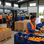 Trabajadores durante la campaña de cítricos en la Comunidad Valenciana