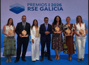 Javier Sal, CEO de CITANIAS, gana el Premio RSE Galicia 2026 en la categoría de Gran Empresa junto a los demás galardonados.