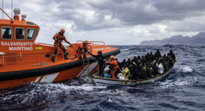 Rescate de migrantes en un cayuco frente a Gran Canaria