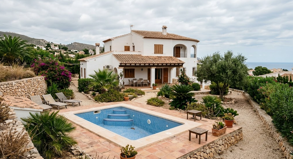 Jacuzzi de una villa turística en Cullera donde murió una pareja irlandesa
