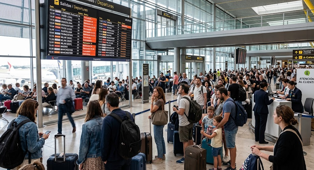 Retrasos y cancelaciones de vuelos en España en temporada de verano