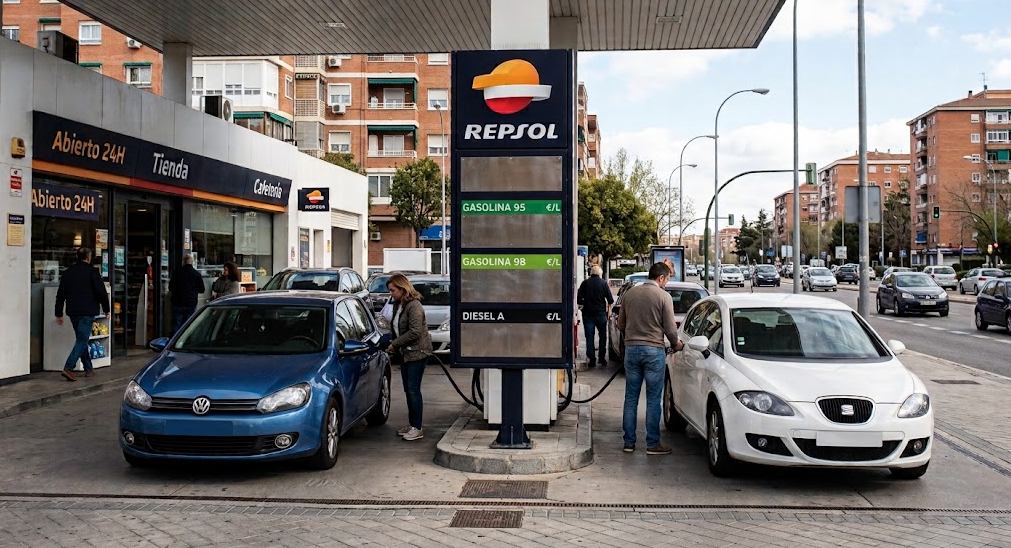 Subida del precio de la gasolina y el diésel en España