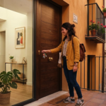 Joven abriendo la puerta de su piso en España representando la emancipación y ayudas a la vivienda