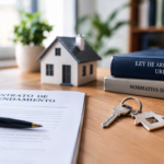 Contrato de alquiler, llaves de una vivienda y normativa de arrendamientos en España.